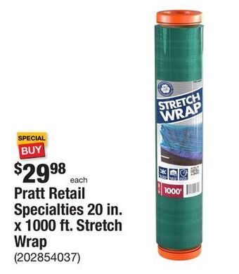 The Home Depot Pratt retail specialties 20 in. x 1000 ft. stretch wrap offer