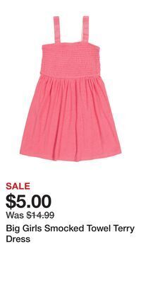 TJ Maxx Big girls smocked towel terry dress offer
