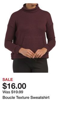 TJ Maxx Boucle texture sweatshirt offer
