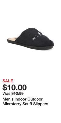 TJ Maxx Men's indoor outdoor microterry scuff slippers offer
