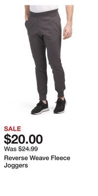 TJ Maxx Reverse weave fleece joggers offer