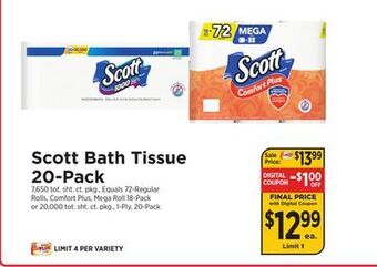 ShopRite Bath tissue 20-pack offer