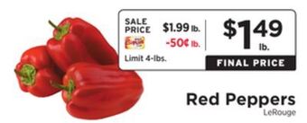 ShopRite Red peppers offer