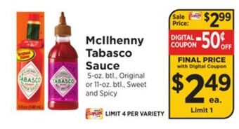 ShopRite Tabasco sauce offer