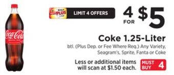 ShopRite Coke 1.25-liter offer