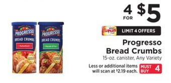 ShopRite Bread crumbs offer