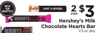 ShopRite Milk chocolate hearts bar offer