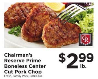 ShopRite Prime boneless center cut pork chop offer