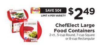 ShopRite Large food containers offer