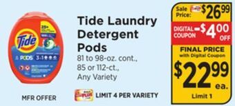 ShopRite Laundry detergent pods offer