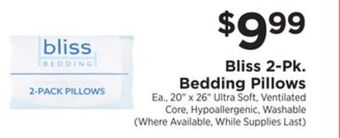 ShopRite 2-pk. bedding pillows offer