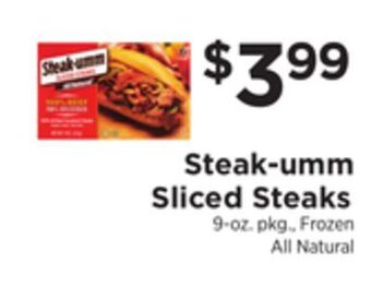ShopRite Sliced steaks offer