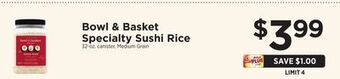 ShopRite Specialty sushi rice offer