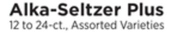 ShopRite Alka-seltzer plus offer