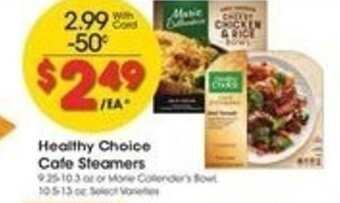 Kroger Healthy Choice Cafe Steamers offer
