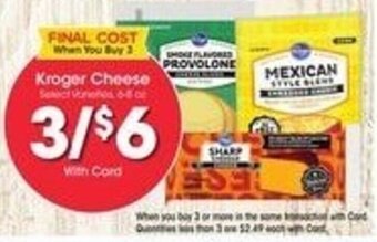 Kroger Kroger Cheese offer