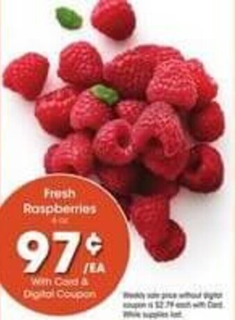 Kroger Fresh Raspberries offer