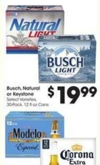 Kroger Busch, Natural or Keystone offer