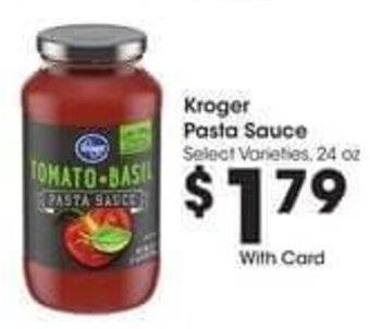 Kroger Kroger Pasta Sauce offer
