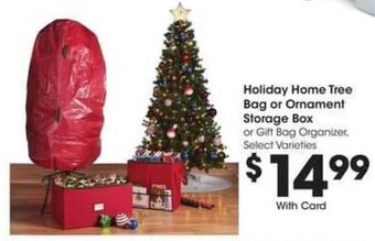 Kroger Holiday Home Tree Bag or Ornament Storage Box offer