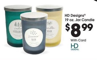 Kroger HD Designs 19 oz. Jar Candle offer