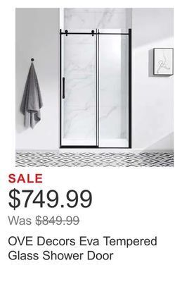 Costco Ove decors eva tempered glass shower door offer
