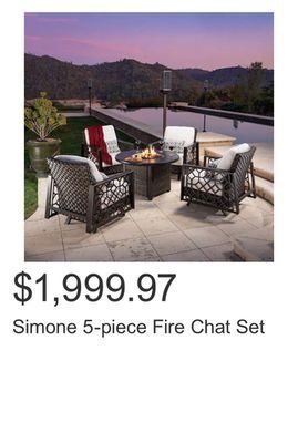 Costco Simone 5-piece fire chat set offer
