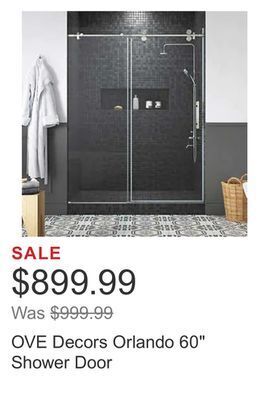 Costco Ove decors orlando 60" shower door offer