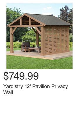Costco Yardistry 12' pavilion privacy wall offer