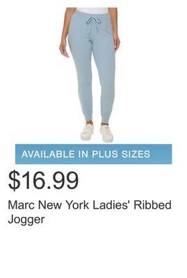 Costco Marc new york ladies' ribbed jogger offer