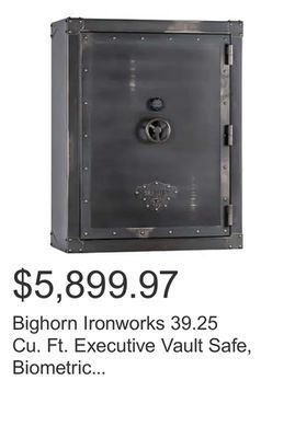 Costco Bighorn ironworks 39.25 cu. ft. executive vault safe, biometric lock, fire rated offer