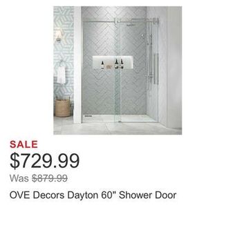 Costco Ove decors dayton 60" shower door offer