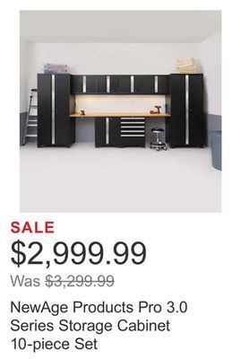 Costco Newage products pro 3.0 series storage cabinet 10-piece set offer