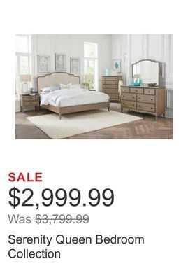 Costco Serenity queen bedroom collection offer