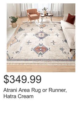 Costco Atrani area rug or runner, hatra cream offer