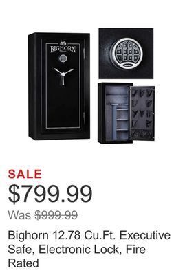Costco Bighorn 12.78 cu.ft. executive safe, electronic lock, fire rated offer