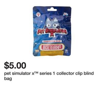 Five Below Pet simulator x™ series 1 collector clip blind bag offer