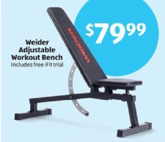Aldi Weider Adjustable Workout Bench offer