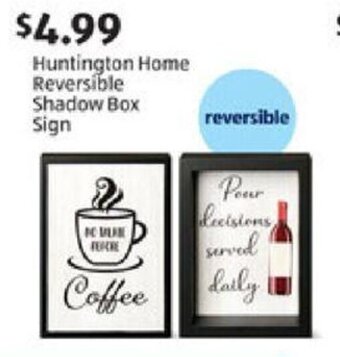 Aldi Huntington Home Reversible Shadow Box Sign offer