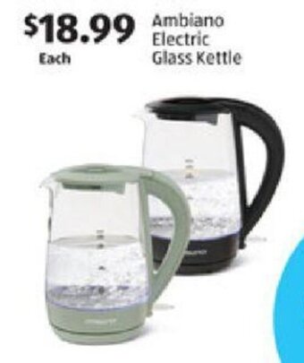 Aldi Ambiano Electric Glass Kettle offer
