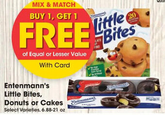 Kroger Entenmann's Little Bites, Donuts or Cakes 6.88-21 oz. offer
