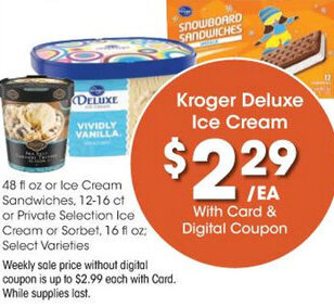 Kroger Kroger Deluxe Ice Cream offer
