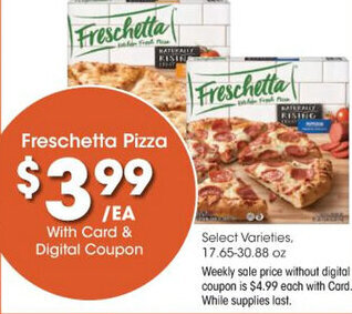 Kroger Freschetta Pizza offer