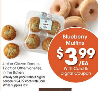 Kroger Blueberry Muffins offer
