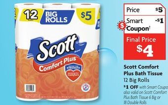 Family Dollar Scott comfort plus bath tissue offer