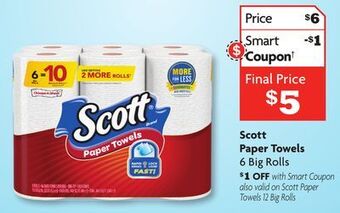 Family Dollar Scott paper towels offer