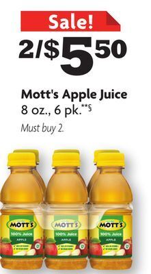 Family Dollar Mott's apple juice offer