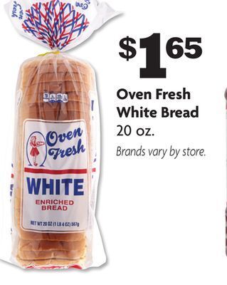 Family Dollar Oven fresh white bread offer