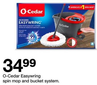 Target O-cedar easywring spin mop and bucket system offer
