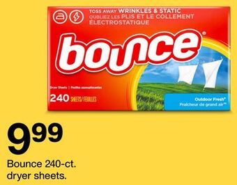 Target Bounce 240-ct. dryer sheets offer